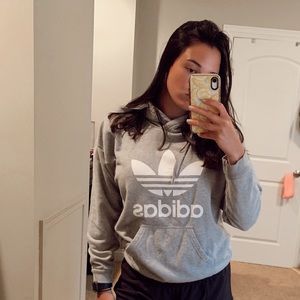 Grey adidas hoodie